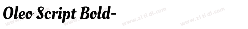 Oleo Script Bold字体转换
